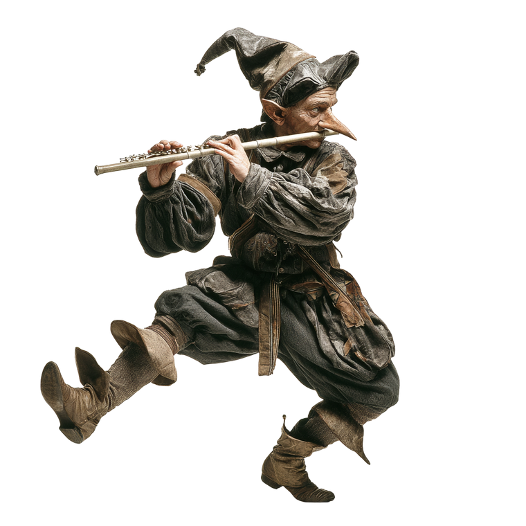 Grotesque Minstrel Dancing Vinyl Car Decal Sticker – Waterproof & UV-Resistant 3.4133333333333336"