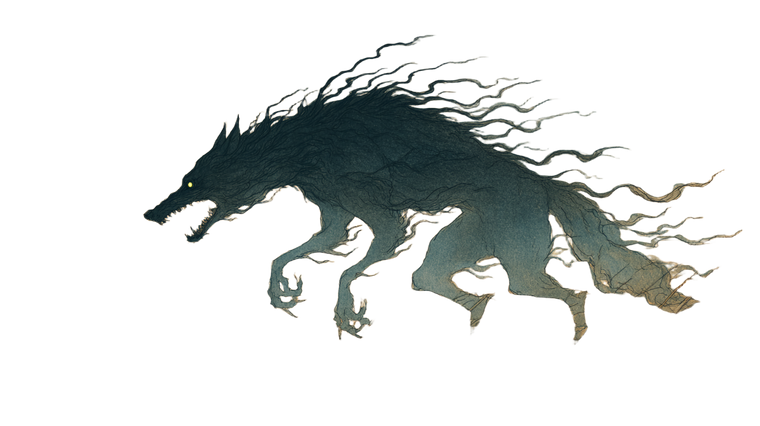 Spectral Shadow Wolf Vinyl Car Decal Sticker – Waterproof & UV-Resistant 2.72"