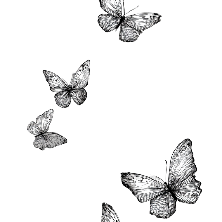 Ink Butterflies Flight Vinyl Car Decal Sticker – Waterproof & UV-Resistant 6.826666666666667"