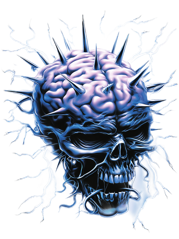 Cyborg Brain Vinyl Car Decal Sticker – Waterproof & UV-Resistant 8.213333333333333"