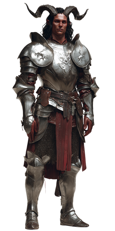 Tiefling Warrior V31 Vinyl Car Decal Sticker – Waterproof & UV-Resistant 5.12"