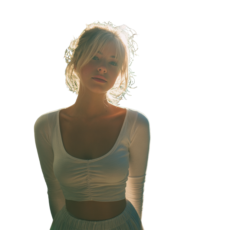 Ethereal Blonde Woman V3 Vinyl Car Decal Sticker – Waterproof & UV-Resistant 3.4133333333333336"