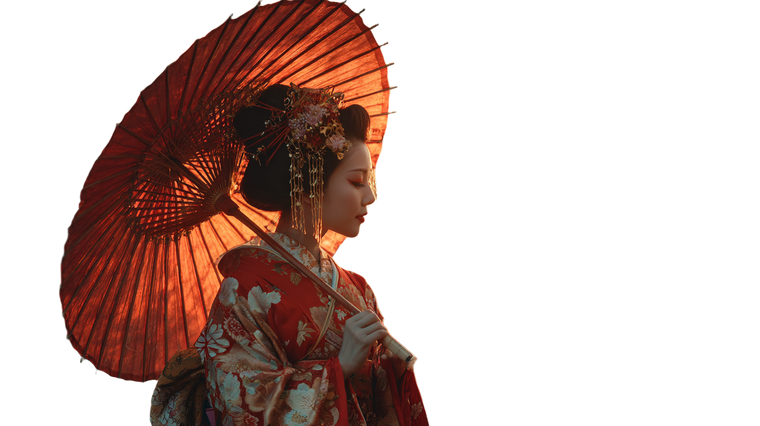 Geisha With Katana V4 Vinyl Car Decal Sticker – Waterproof & UV-Resistant 2.72"