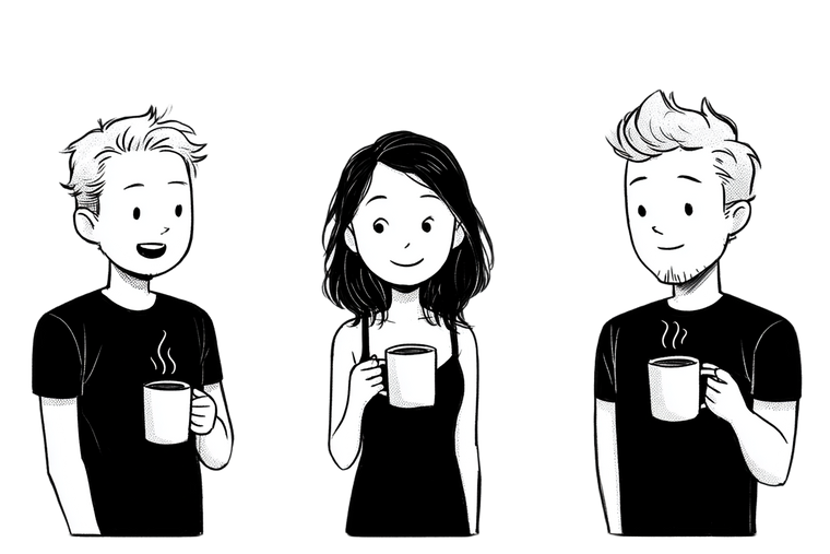 Coffee Sharing Moments Vinyl Car Decal Sticker – Waterproof & UV-Resistant 2.986666666666667"