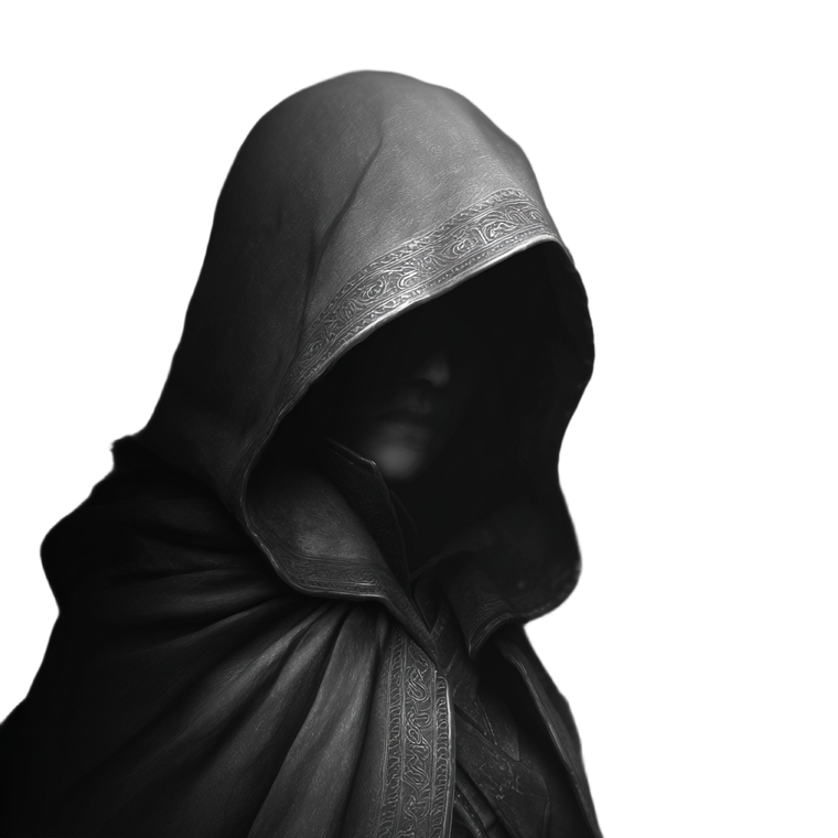 Shadowy Hooded Figure V2 Vinyl Car Decal Sticker – Waterproof & UV-Resistant 3.4133333333333336"