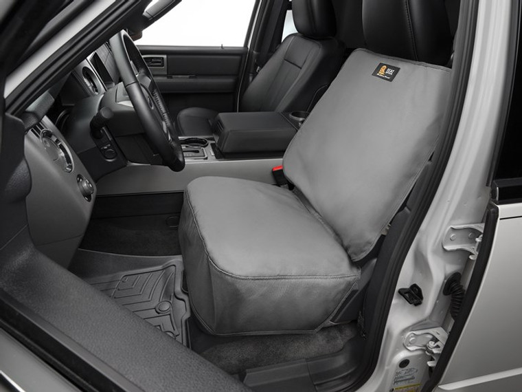 Weathertech Gray Polycotton Twill Seat Cover | Protects Against Spills & Mess | Easy Installation