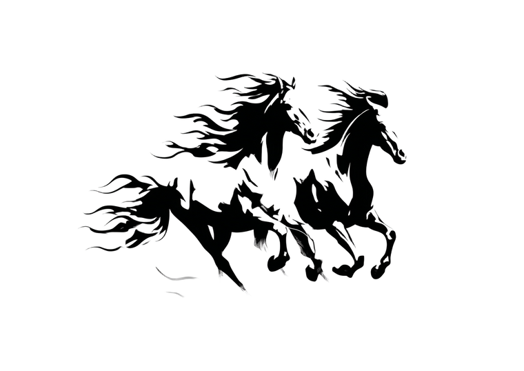 Horses In Flames Vinyl Car Decal Sticker – Waterproof & UV-Resistant 6.1866666666666665"