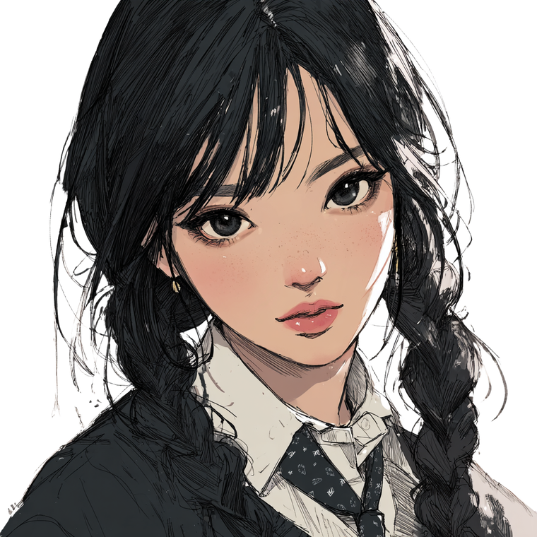 Innocent Korean Schoolgirl Vinyl Car Decal Sticker – Waterproof & UV-Resistant 3.4133333333333336"