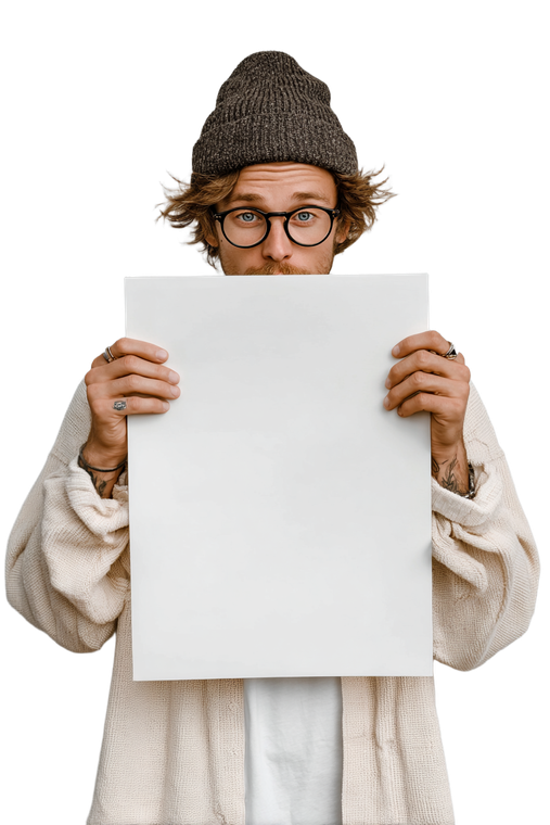 Hipster Poster Mockup Vinyl Car Decal Sticker – Waterproof & UV-Resistant 4.4