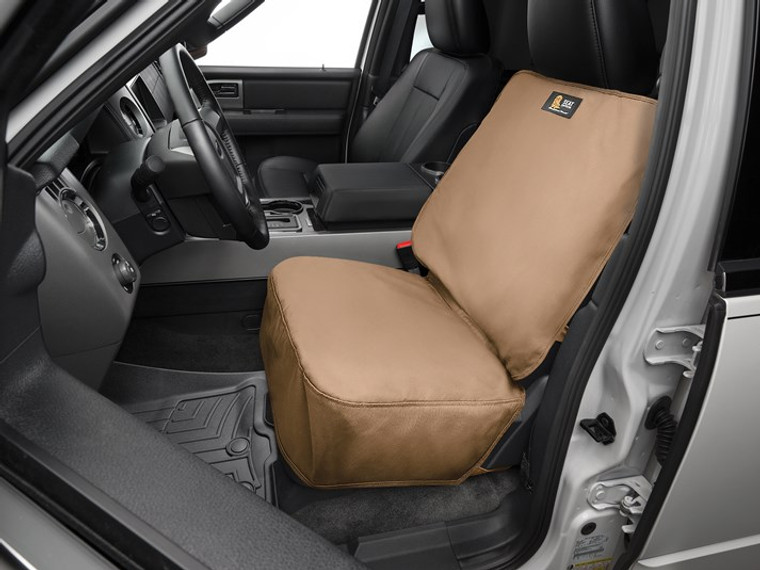 Weathertech Tan Polycotton Twill Seat Cover | Bucket Seat With Headrest | Perfect Protection, Durable & Stylish