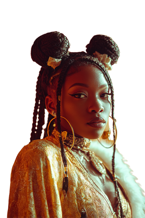 Afrocentric Waifu Vinyl Car Decal Sticker – Waterproof & UV-Resistant 8.96"