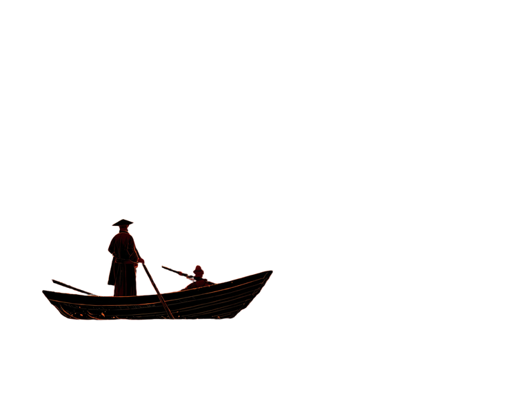 Fiery Rowboat Voyage Vinyl Car Decal Sticker – Waterproof & UV-Resistant 3.0933333333333333"