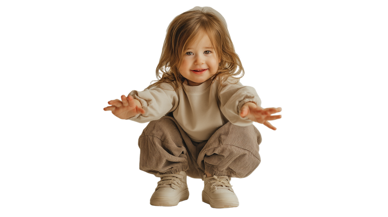 Smiling Toddler Girl V4 Vinyl Car Decal Sticker – Waterproof & UV-Resistant 2.72"