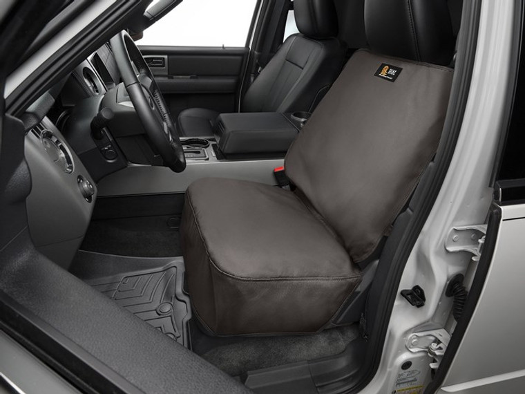 Weathertech Cocoa Bucket Seat Cover | Polycotton Twill | Water-Repellent | Nylon Lining | Non-Slip Bottom | Semi-Custom Fit