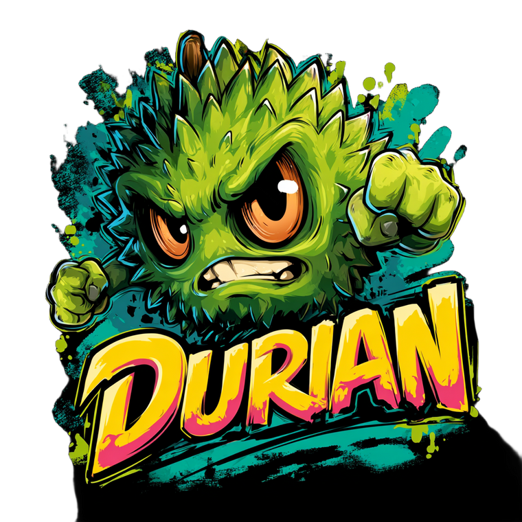Durian Creature Vinyl Car Decal Sticker – Waterproof & UV-Resistant 6.826666666666667"