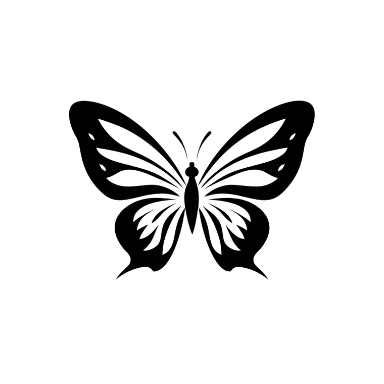Butterfly Logo V3 Vinyl Car Decal Sticker – Waterproof & UV-Resistant 6.826666666666667"