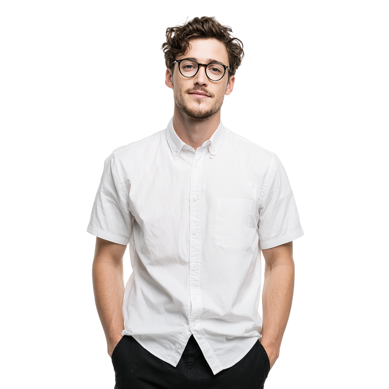 Young Man Portrait V49 Vinyl Car Decal Sticker – Waterproof & UV-Resistant 3.4133333333333336"