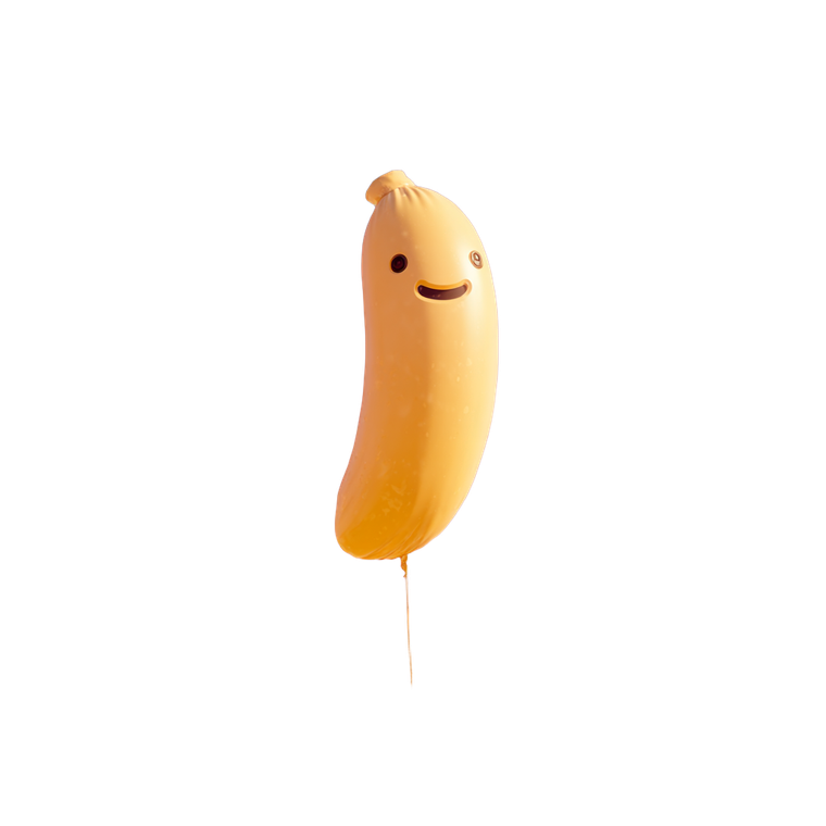 Banana Balloon Character Vinyl Car Decal Sticker – Waterproof & UV-Resistant 6.826666666666667"