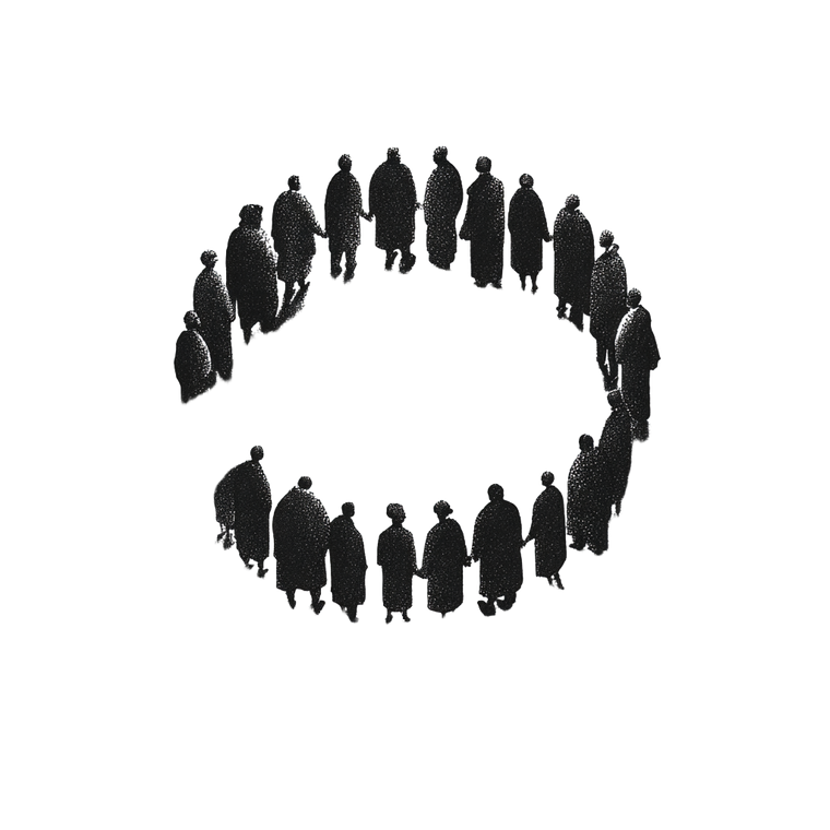 Unity In Silhouette Vinyl Car Decal Sticker – Waterproof & UV-Resistant 6.826666666666667"