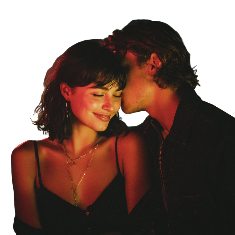 Romantic Rooftop Whisper Vinyl Car Decal Sticker – Waterproof & UV-Resistant 3.4133333333333336"