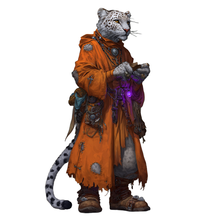 Tabaxi Monk Portrait V2 Vinyl Car Decal Sticker – Waterproof & UV-Resistant 3.4133333333333336"