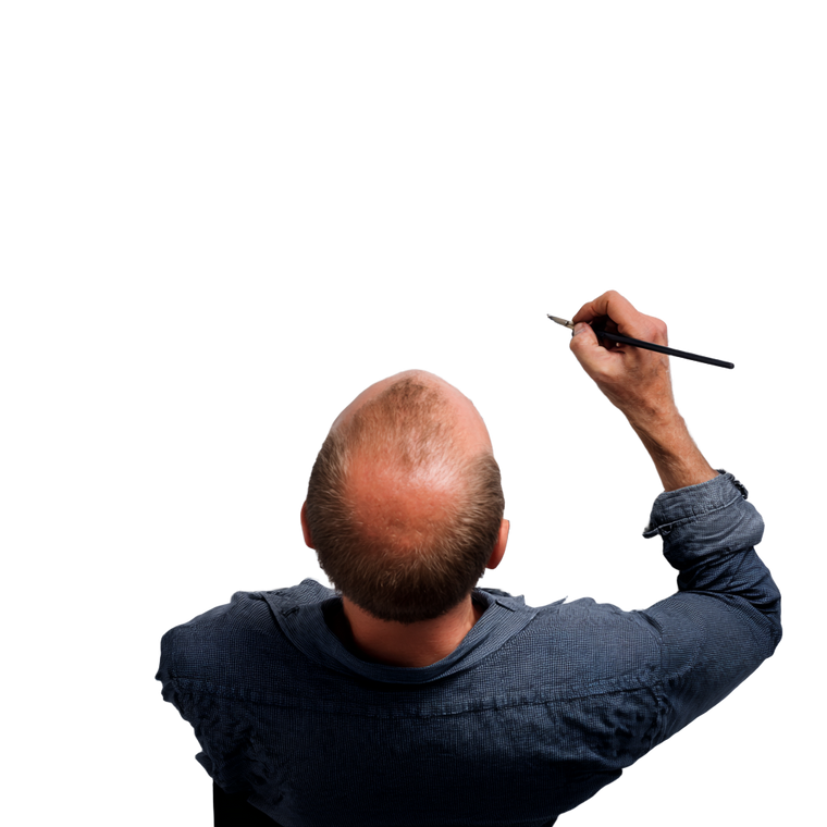 Sketching Man Vinyl Car Decal Sticker – Waterproof & UV-Resistant 3.4133333333333336"