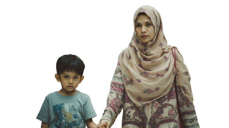 Worried Malay Mother Vinyl Car Decal Sticker – Waterproof & UV-Resistant 2.72"