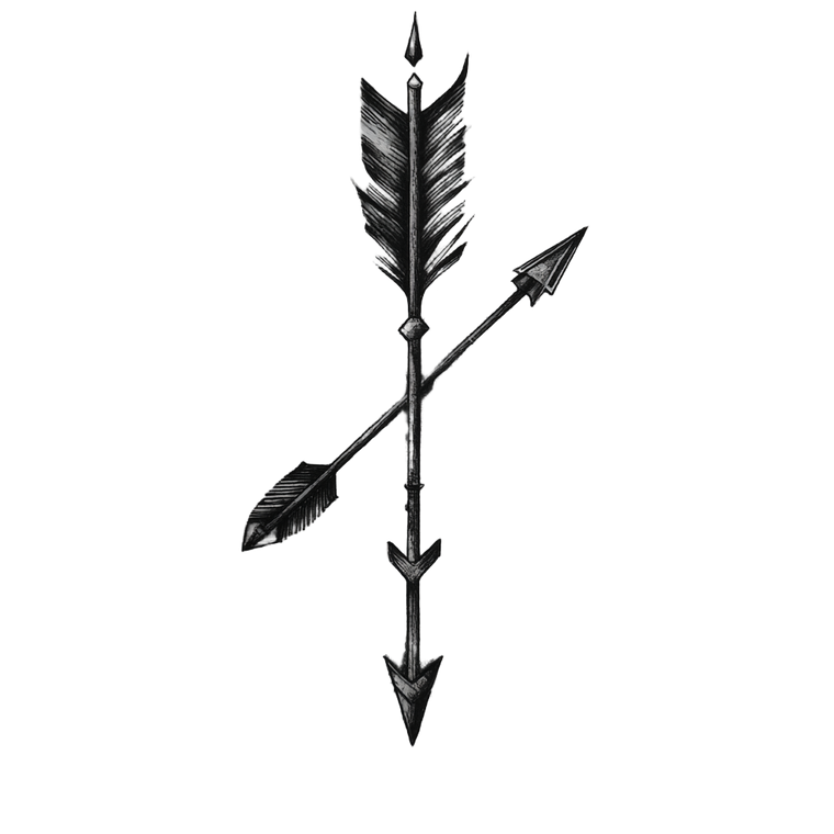 Feathered Arrow Vinyl Car Decal Sticker – Waterproof & UV-Resistant 6.826666666666667"