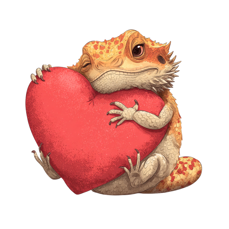 Cute Dragon Hugs Heart Vinyl Car Decal Sticker – Waterproof & UV-Resistant 3.4133333333333336"