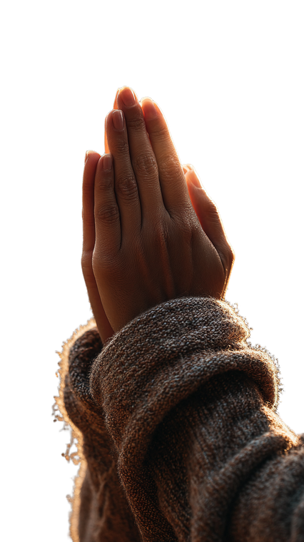 Praying Hands Glow V2 Vinyl Car Decal Sticker – Waterproof & UV-Resistant 4.8533333333333335"