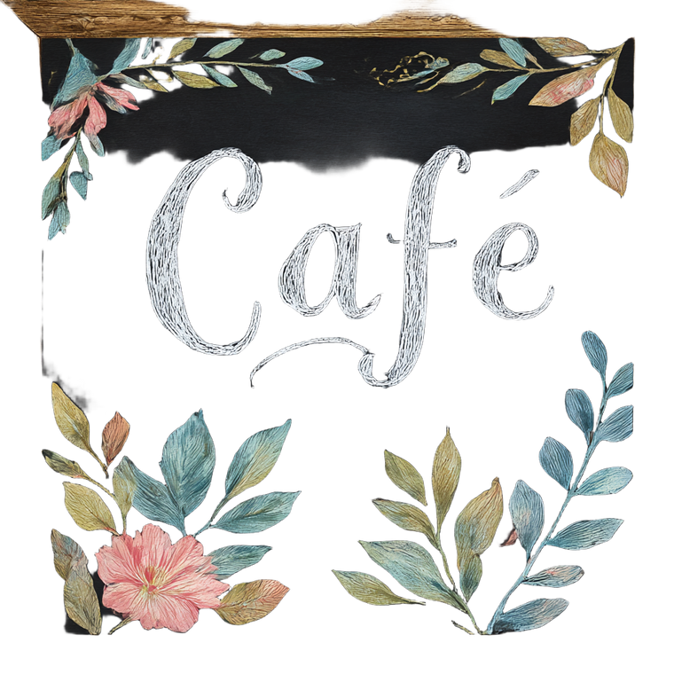 Vintage Chalkboard Café Sign Vinyl Car Decal Sticker – Waterproof & UV-Resistant 6.826666666666667"