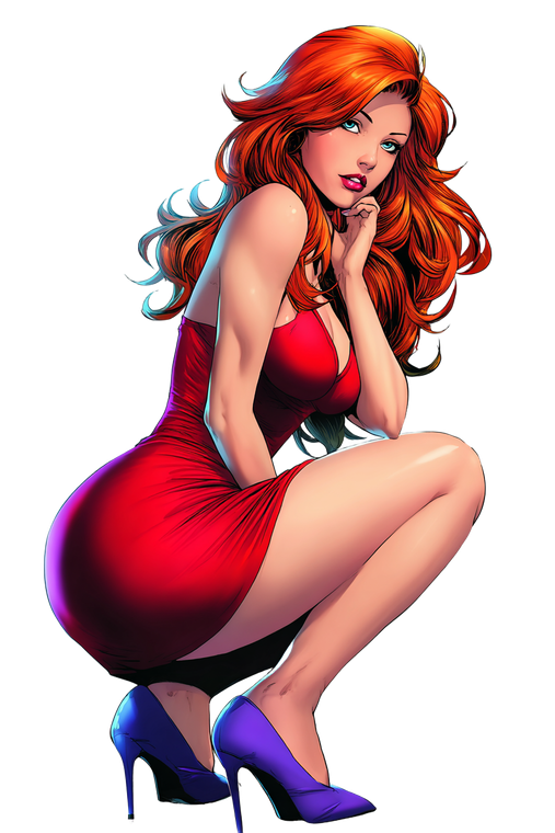 Exotic Red-Haired Woman Vinyl Car Decal Sticker – Waterproof & UV-Resistant 8.96"