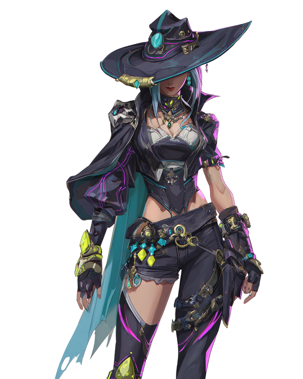 Cyberpunk Witch V3 Vinyl Car Decal Sticker – Waterproof & UV-Resistant 4.0"