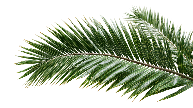 Date Palm Frond Vinyl Car Decal Sticker – Waterproof & UV-Resistant 2.72"