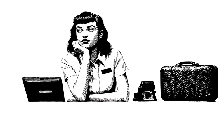 Thoughtful Receptionist Vinyl Car Decal Sticker – Waterproof & UV-Resistant 5.4