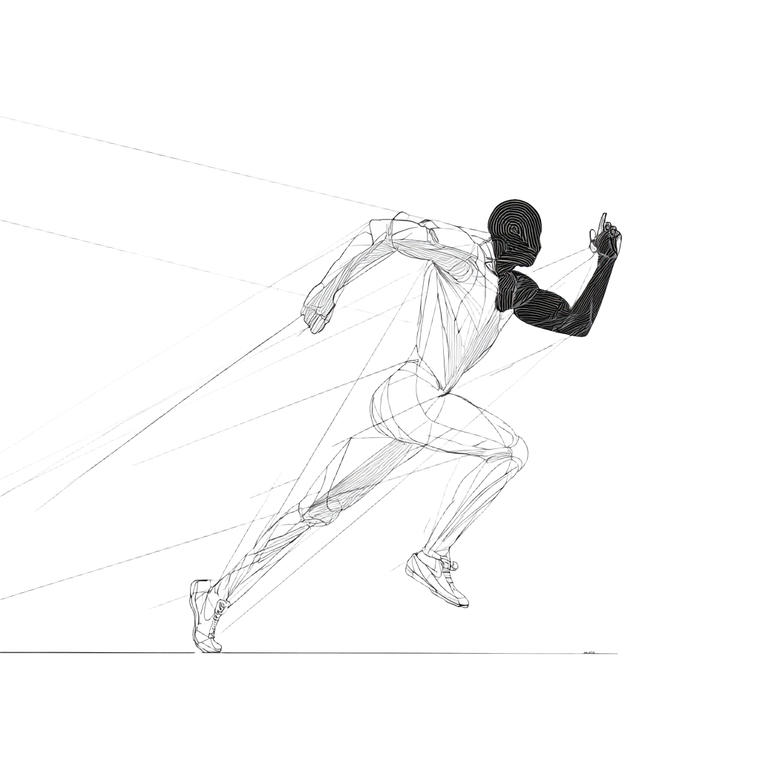 Dynamic Athlete Silhouette V3 Vinyl Car Decal Sticker – Waterproof & UV-Resistant 3.4133333333333336"