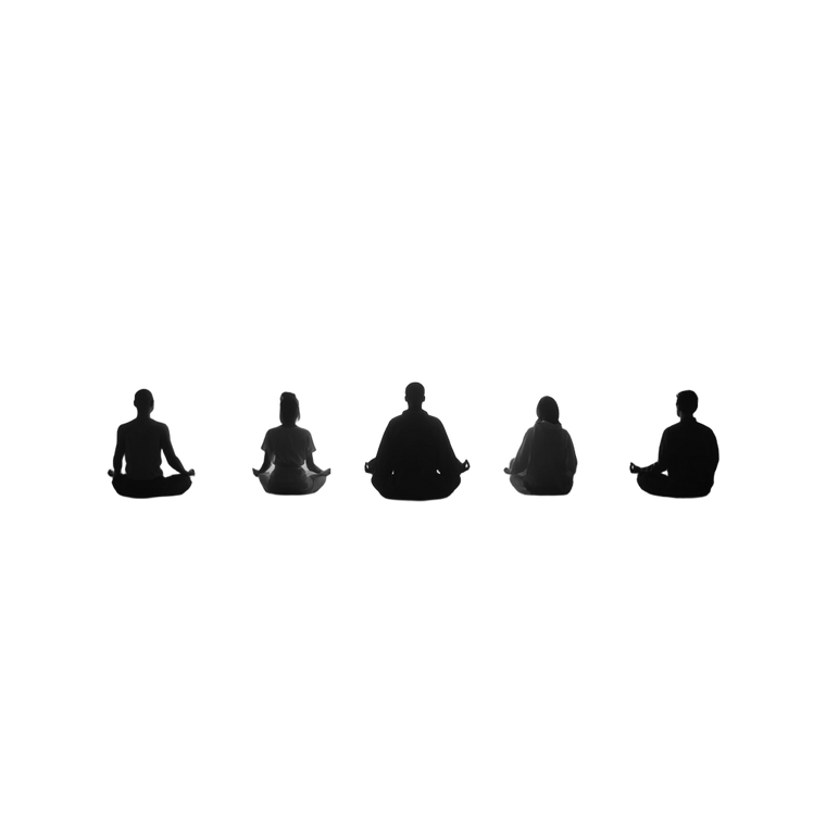 Diverse Group Meditating Vinyl Car Decal Sticker – Waterproof & UV-Resistant 3.4133333333333336"