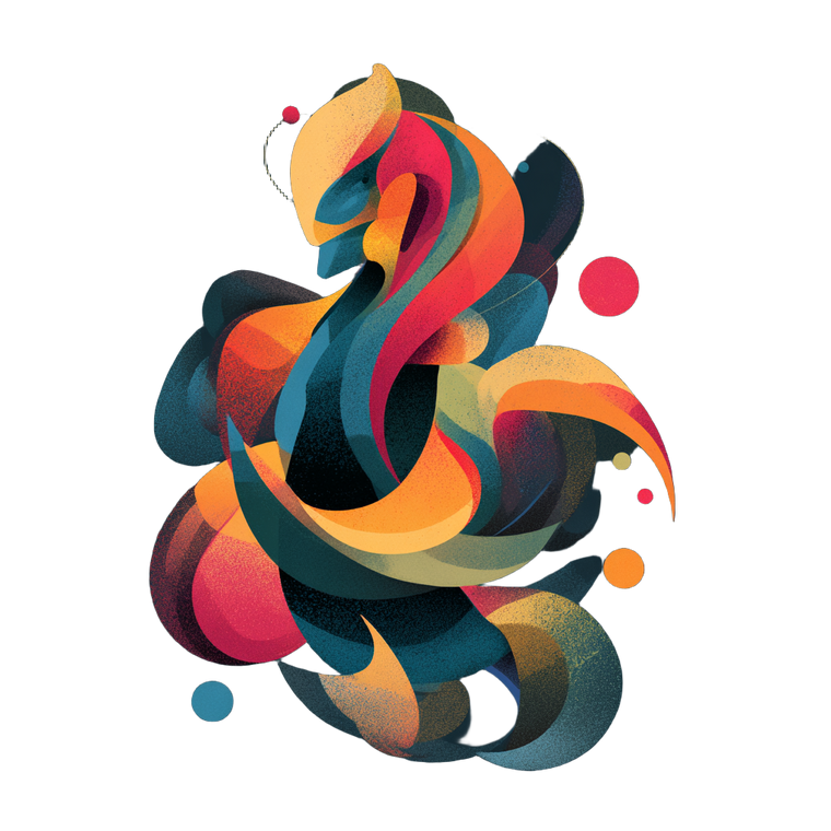 Abstract Scorpio Art Vinyl Car Decal Sticker – Waterproof & UV-Resistant 3.4133333333333336"