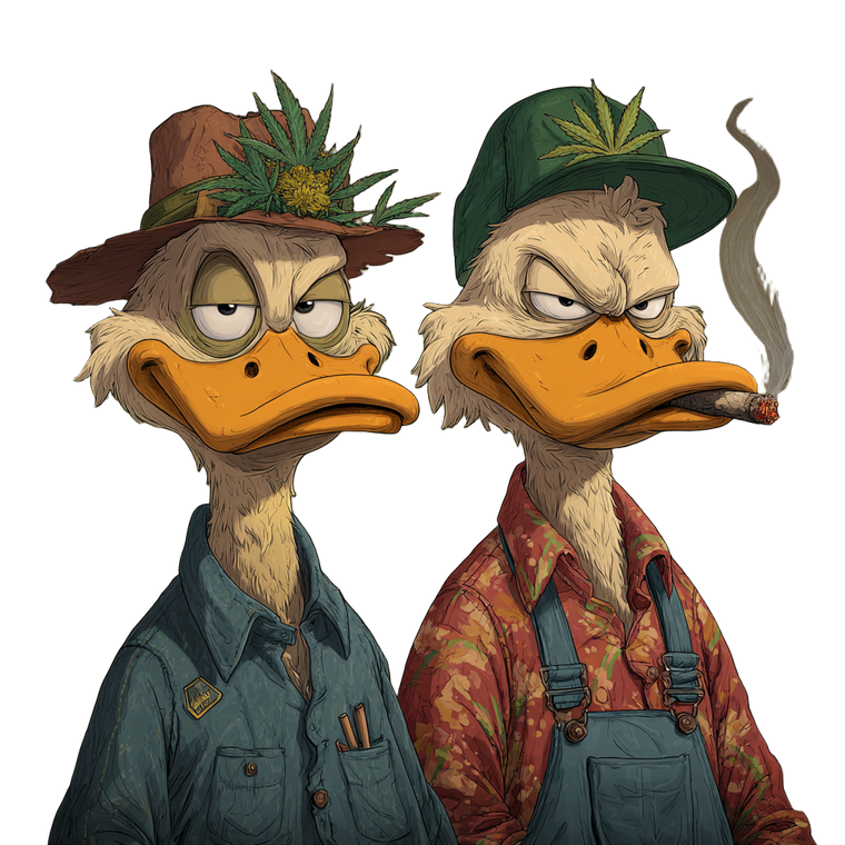 Duck Twin Brothers Vinyl Car Decal Sticker – Waterproof & UV-Resistant 3.4133333333333336"