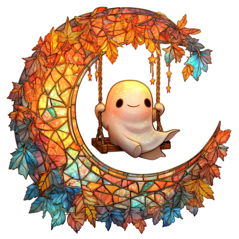 Smiling Ghost Swing V2 Vinyl Car Decal Sticker – Waterproof & UV-Resistant 6.826666666666667"