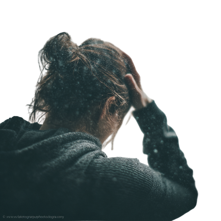 Despairing Woman Vinyl Car Decal Sticker – Waterproof & UV-Resistant 3.4133333333333336"