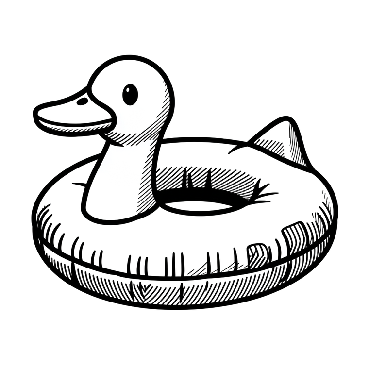 Duck Pool Floatie Vinyl Car Decal Sticker – Waterproof & UV-Resistant 6.826666666666667"