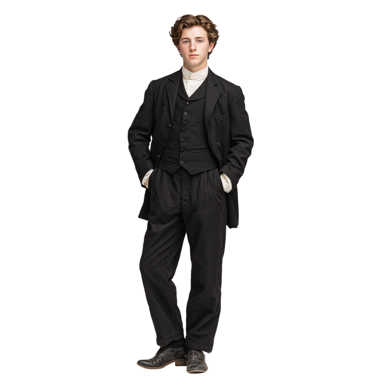 Victorian Suit Man V2 Vinyl Car Decal Sticker – Waterproof & UV-Resistant 3.4133333333333336"