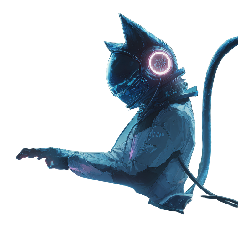 Space Cat Dj Vinyl Car Decal Sticker – Waterproof & UV-Resistant 6.826666666666667"