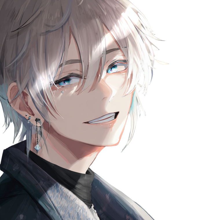 Silver-Haired Anime Boy V2 Vinyl Car Decal Sticker – Waterproof & UV-Resistant 6.826666666666667"