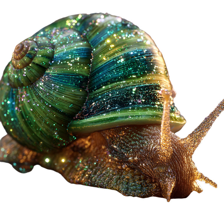 Magical Sparkle Snail Vinyl Car Decal Sticker – Waterproof & UV-Resistant 6.826666666666667"