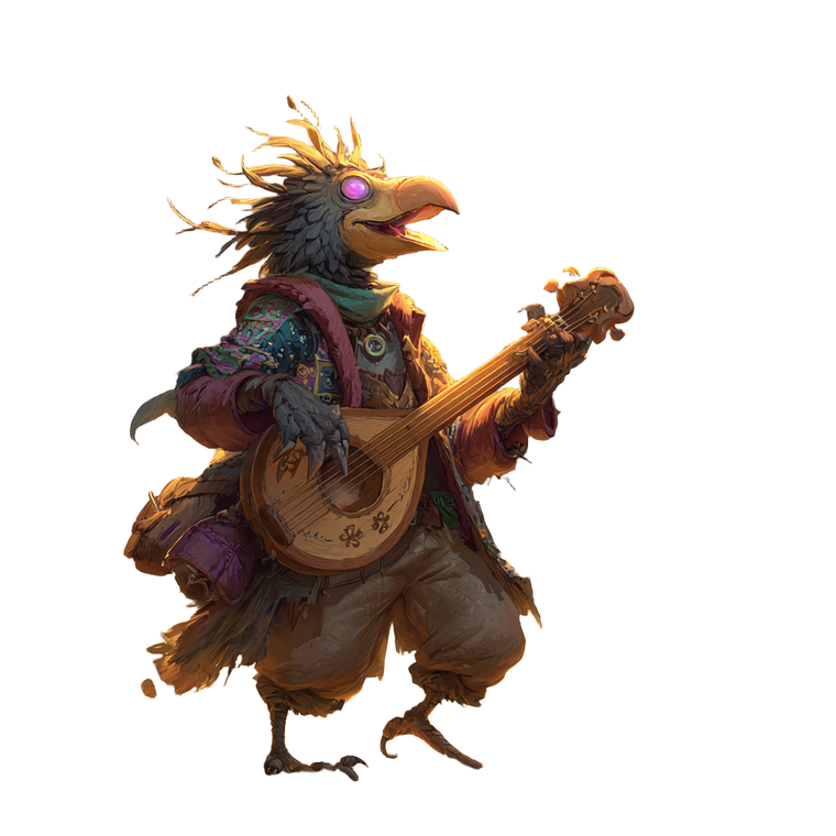 Hopeful Kenku Bard Vinyl Car Decal Sticker – Waterproof & UV-Resistant 6.826666666666667"