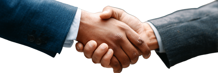 Businessmen Shaking Hands V12 Vinyl Car Decal Sticker – Waterproof & UV-Resistant 2.1333333333333333"