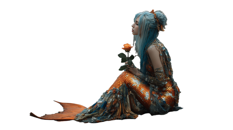 Solemn Mermaid Vinyl Car Decal Sticker – Waterproof & UV-Resistant 2.72"