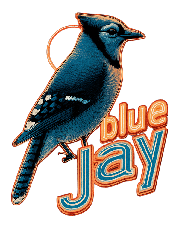 Blue Jay Neon Vinyl Car Decal Sticker – Waterproof & UV-Resistant 4.0"